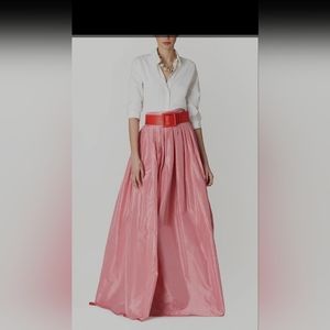 Carolina Herrera Pleated Silk Ball Skirt